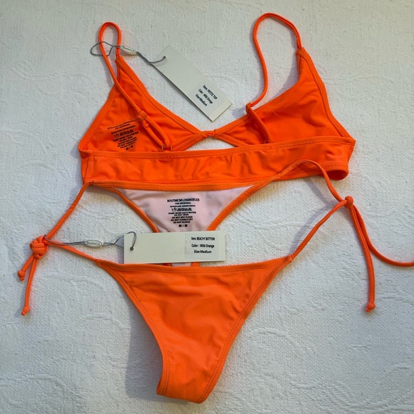 Boutine LA Orange Bikini Set NWT size M Beach Resort Vacation Wear - Picture 3 of 10